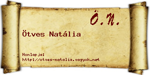 Ötves Natália névjegykártya